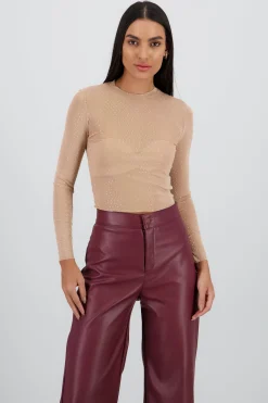 Shasa Long sleeved rhinestone top