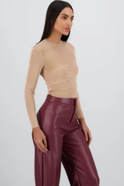 Shasa Long sleeved rhinestone top