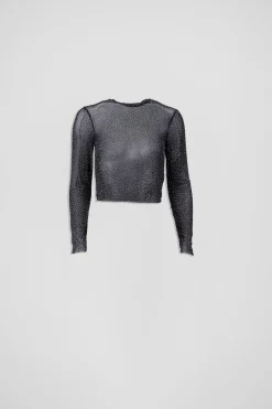 Shasa Long sleeved rhinestone top