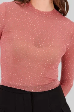 Shasa Long sleeved rhinestone top