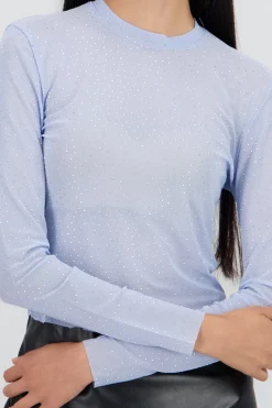 Shasa Long sleeved rhinestone top