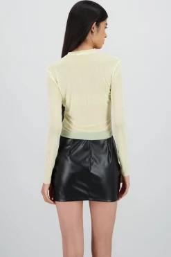 Shasa Long sleeved rhinestone top