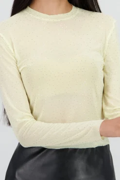 Shasa Long sleeved rhinestone top