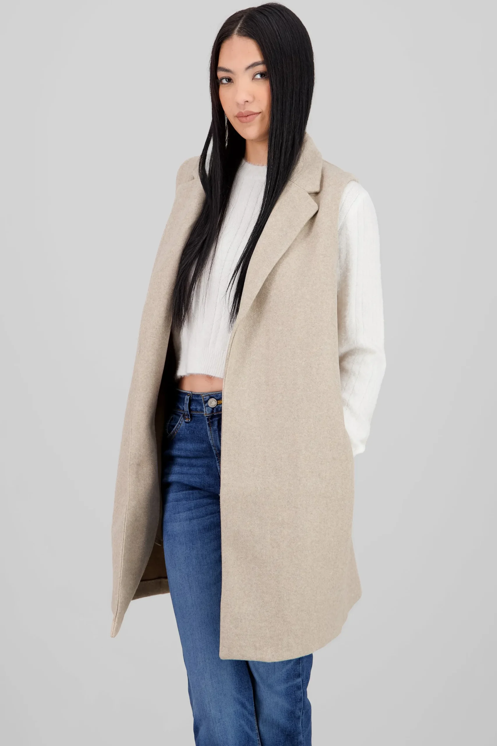 Shasa Long Solid Vest