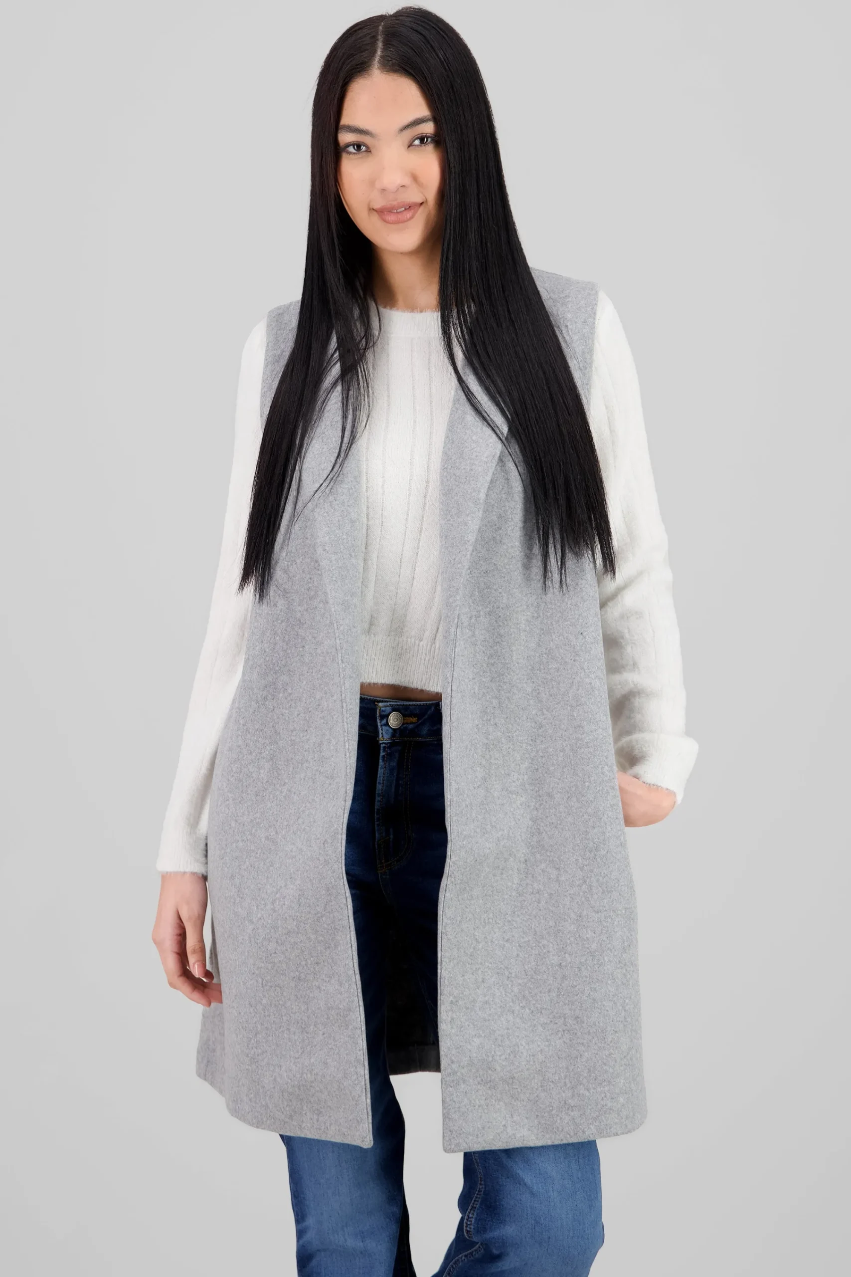 Shasa Long Solid Vest