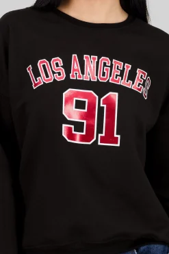 Shasa Los Angeles Foil Crew Neck Sweatshirt