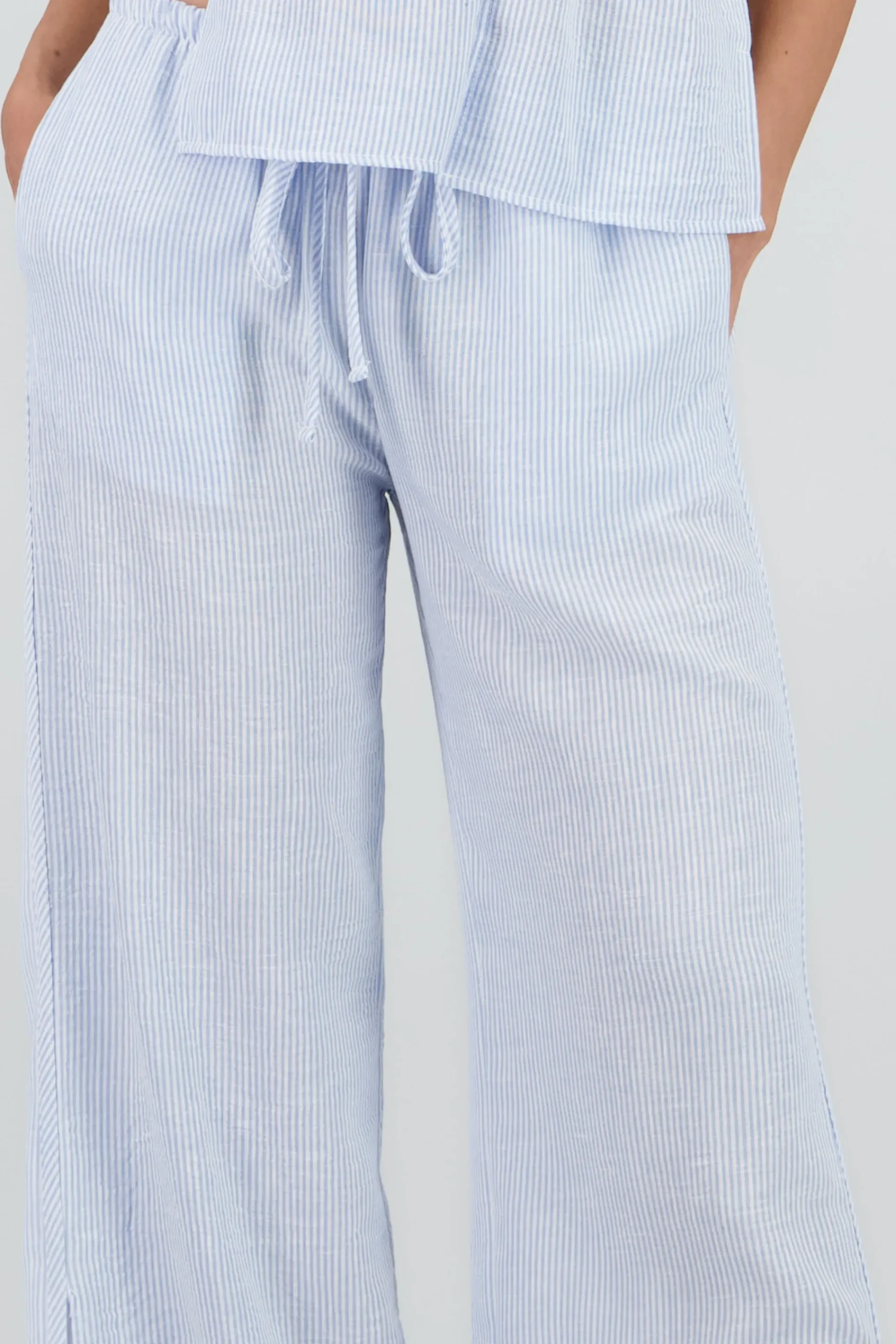 Shasa Low Rise Lightweight Striped Pants