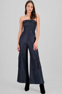 Shasa Lurex Cargo Jumpsuit