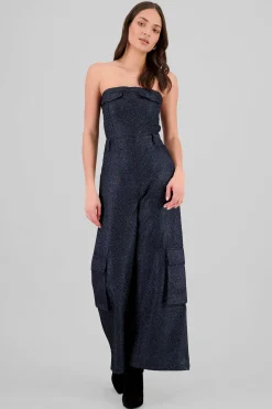 Shasa Lurex Cargo Jumpsuit