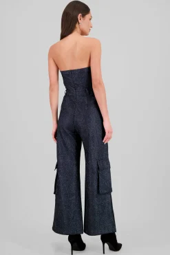 Shasa Lurex Cargo Jumpsuit