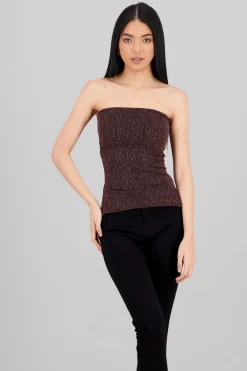 Shasa Lurex Cutout Tube Top