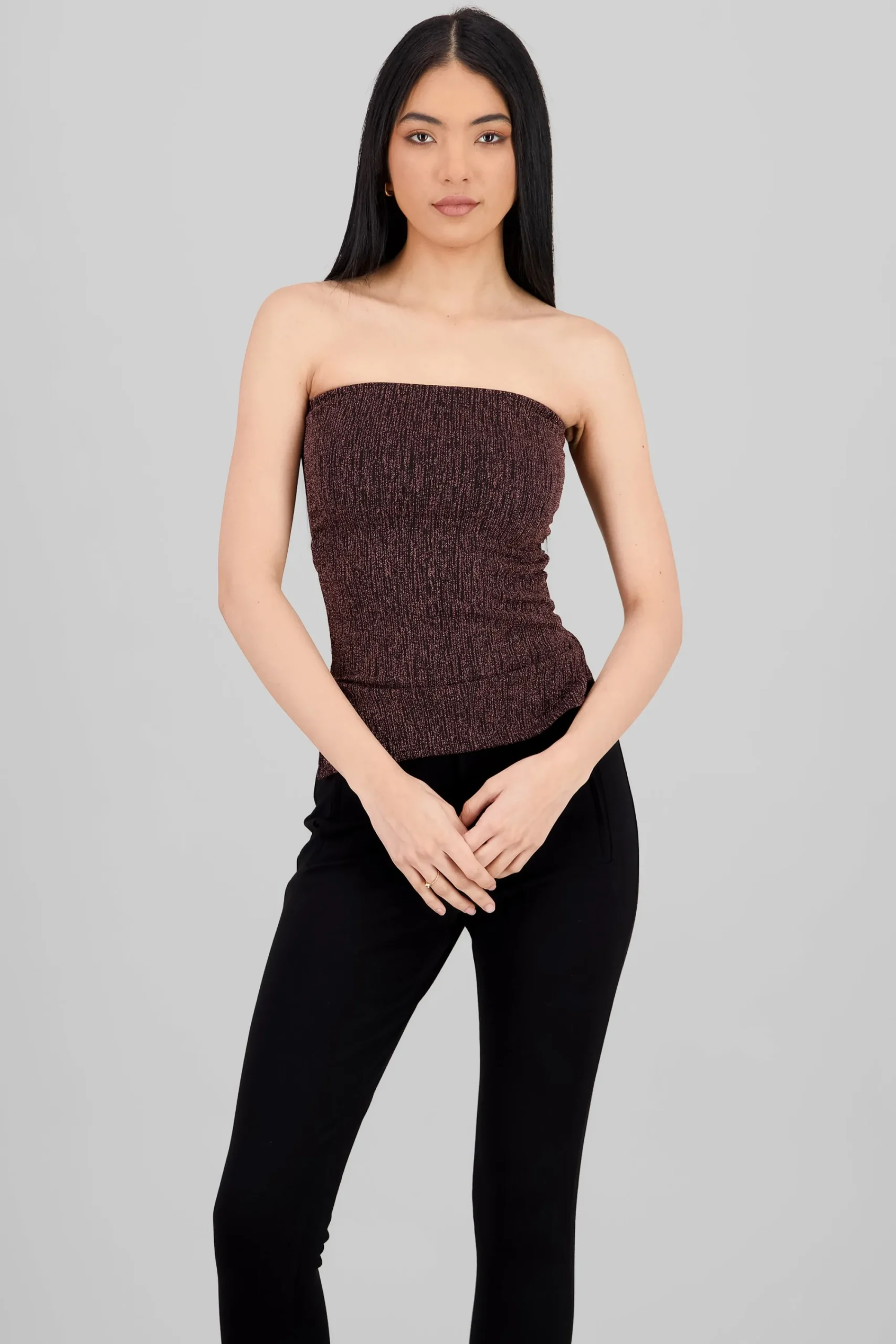 Shasa Lurex Cutout Tube Top