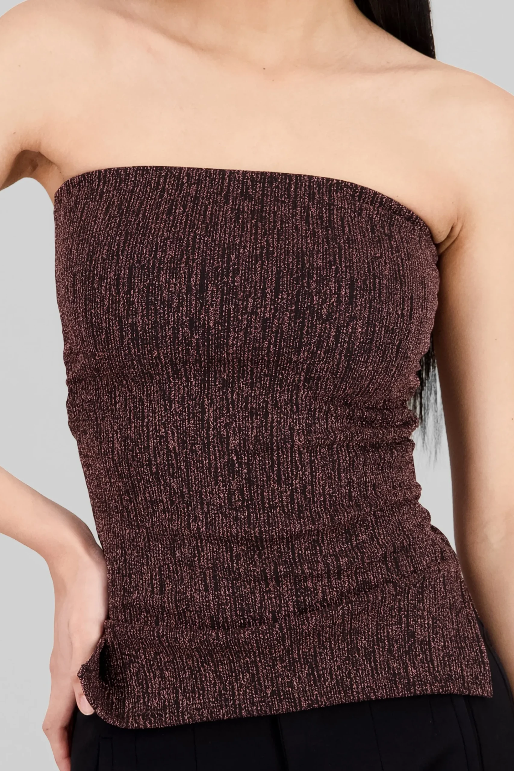 Shasa Lurex Cutout Tube Top
