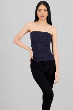 Shasa Lurex Cutout Tube Top