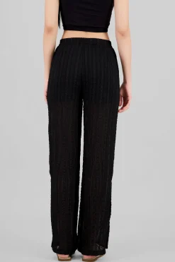 Shasa Lurex Detail Wide Leg Pants
