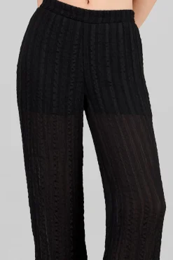 Shasa Lurex Detail Wide Leg Pants