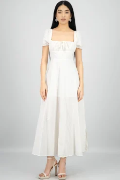 Shasa Lurex Stripes Linen Dress