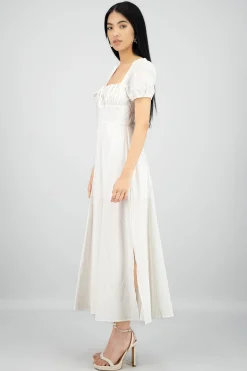 Shasa Lurex Stripes Linen Dress