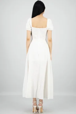 Shasa Lurex Stripes Linen Dress