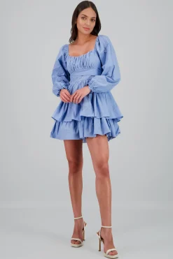 Shasa Lurex Stripes Solid Dress