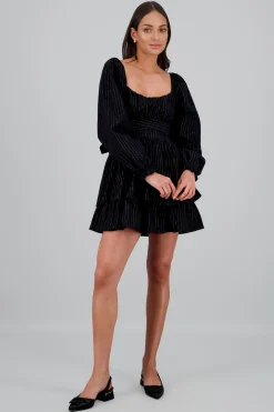 Shasa Lurex Stripes Solid Dress