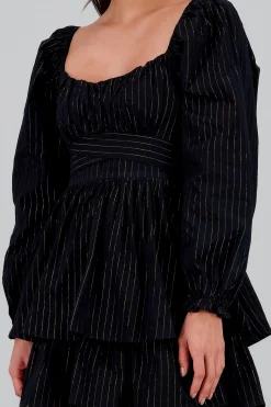 Shasa Lurex Stripes Solid Dress