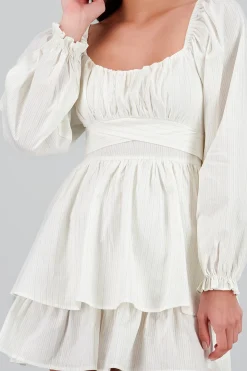 Shasa Lurex Stripes Solid Dress