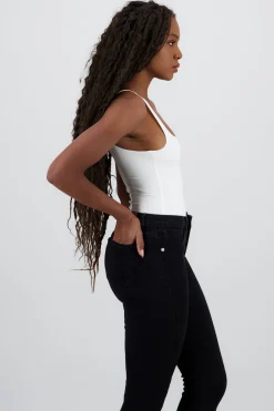 Shasa Lycra Spaghetti Strap Bodysuit
