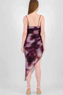 Shasa Marble Body Con Dress With Side Slit