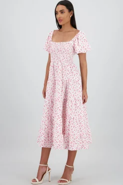 Shasa Maxi Dress with Puff Sleeves