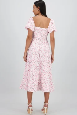 Shasa Maxi Dress with Puff Sleeves