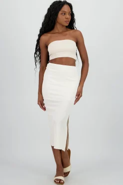Shasa Maxi Skirt with Slit Detail
