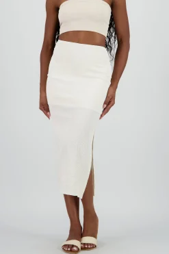Shasa Maxi Skirt with Slit Detail