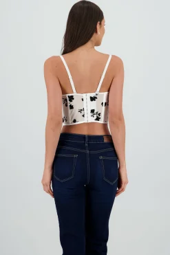 Shasa Mesh Flock Corset
