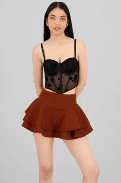 Shasa Mesh Flock Corset