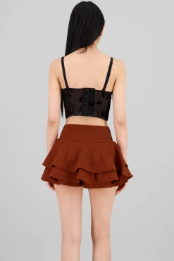 Shasa Mesh Flock Corset