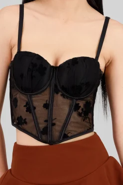 Shasa Mesh Flock Corset