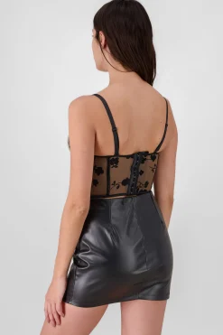 Shasa Mesh Flock Corset