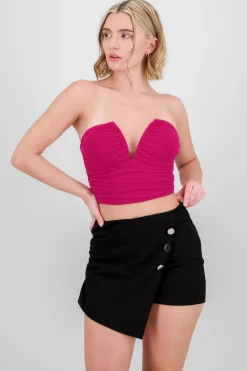 Shasa Mesh Top with eNckline