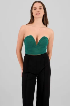 Shasa Mesh Top with eNckline