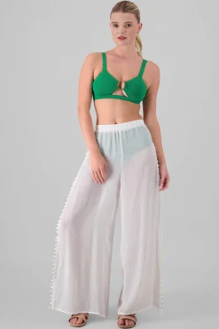 Shasa Mesh Wide Leg Cover Up Pants