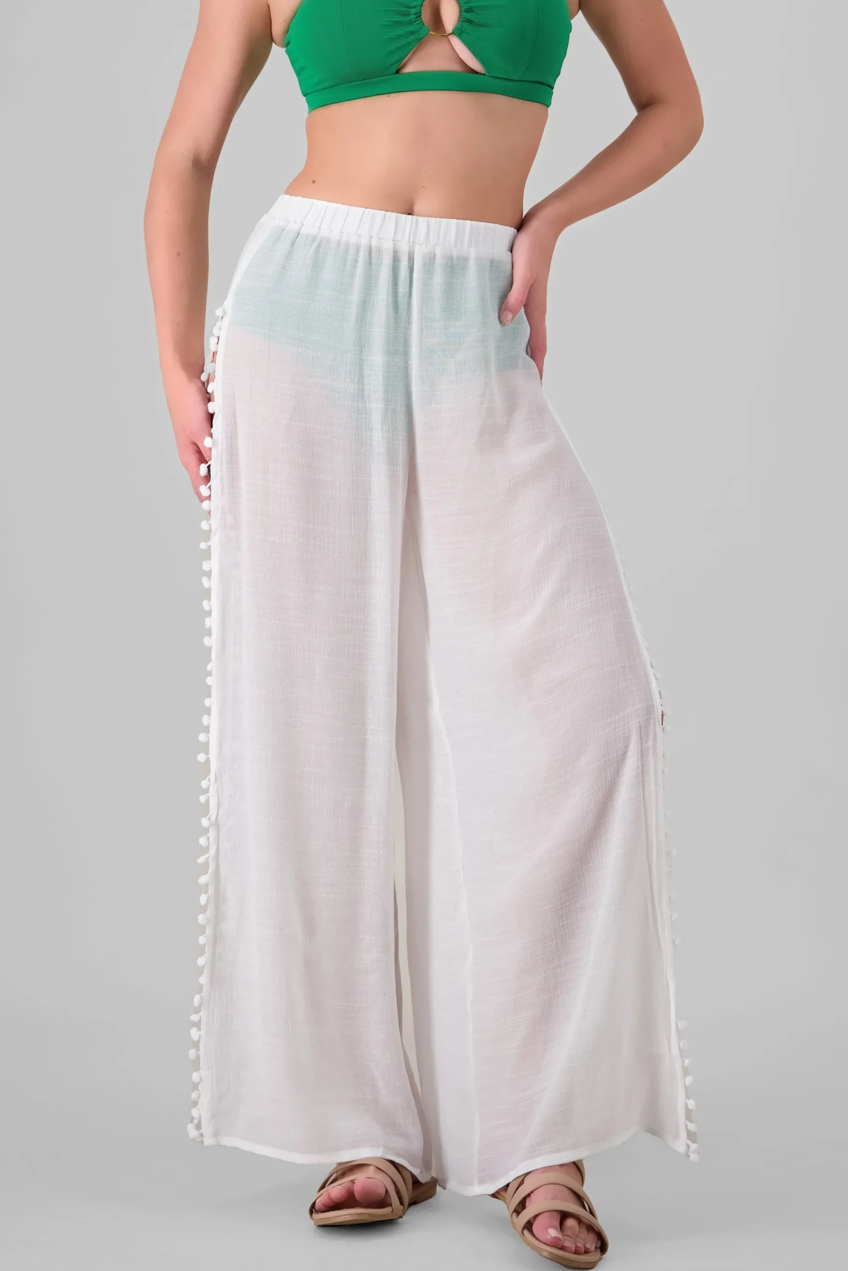 Shasa Mesh Wide Leg Cover Up Pants