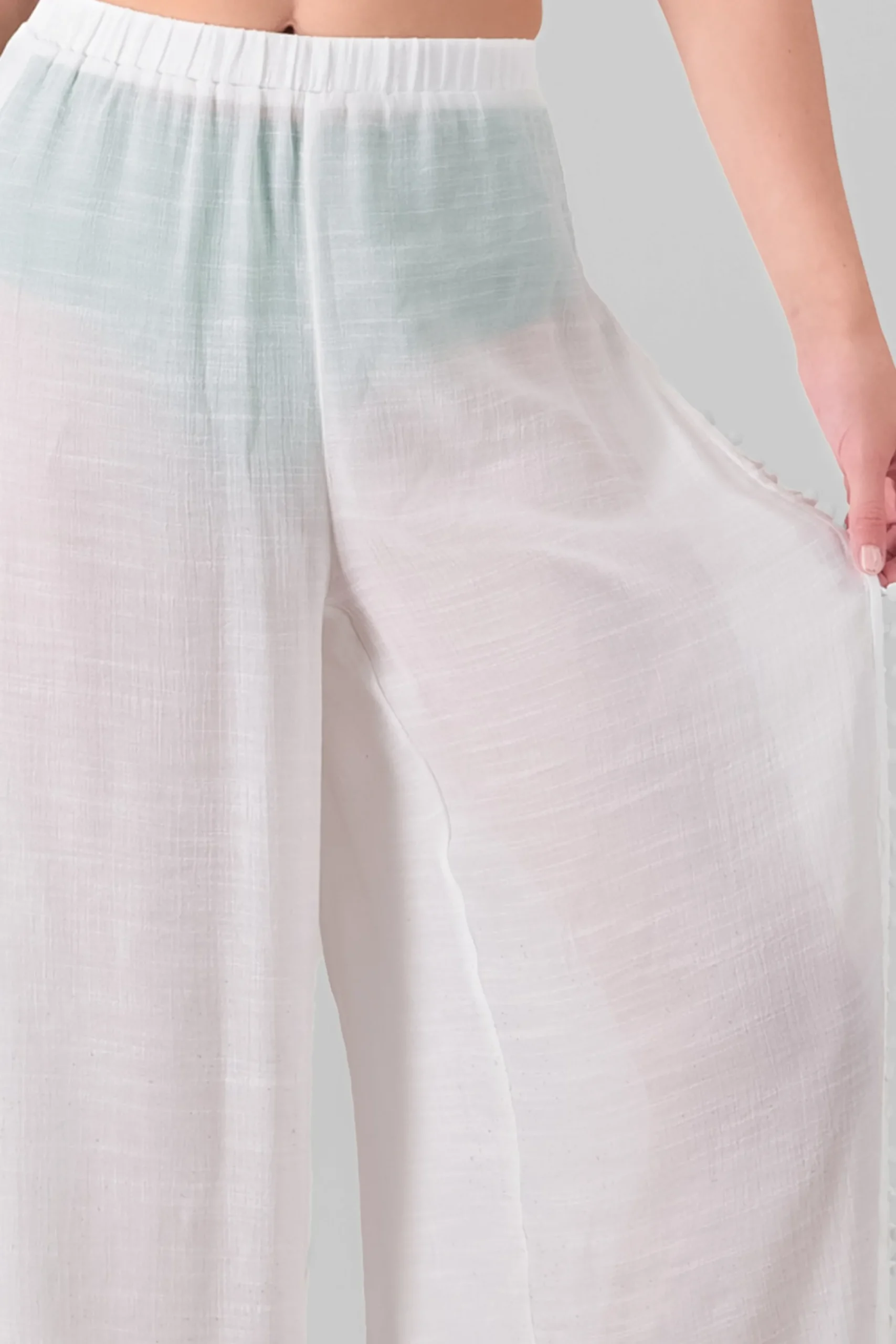 Shasa Mesh Wide Leg Cover Up Pants