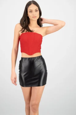 Shasa Metallic Boned Strapless Corset