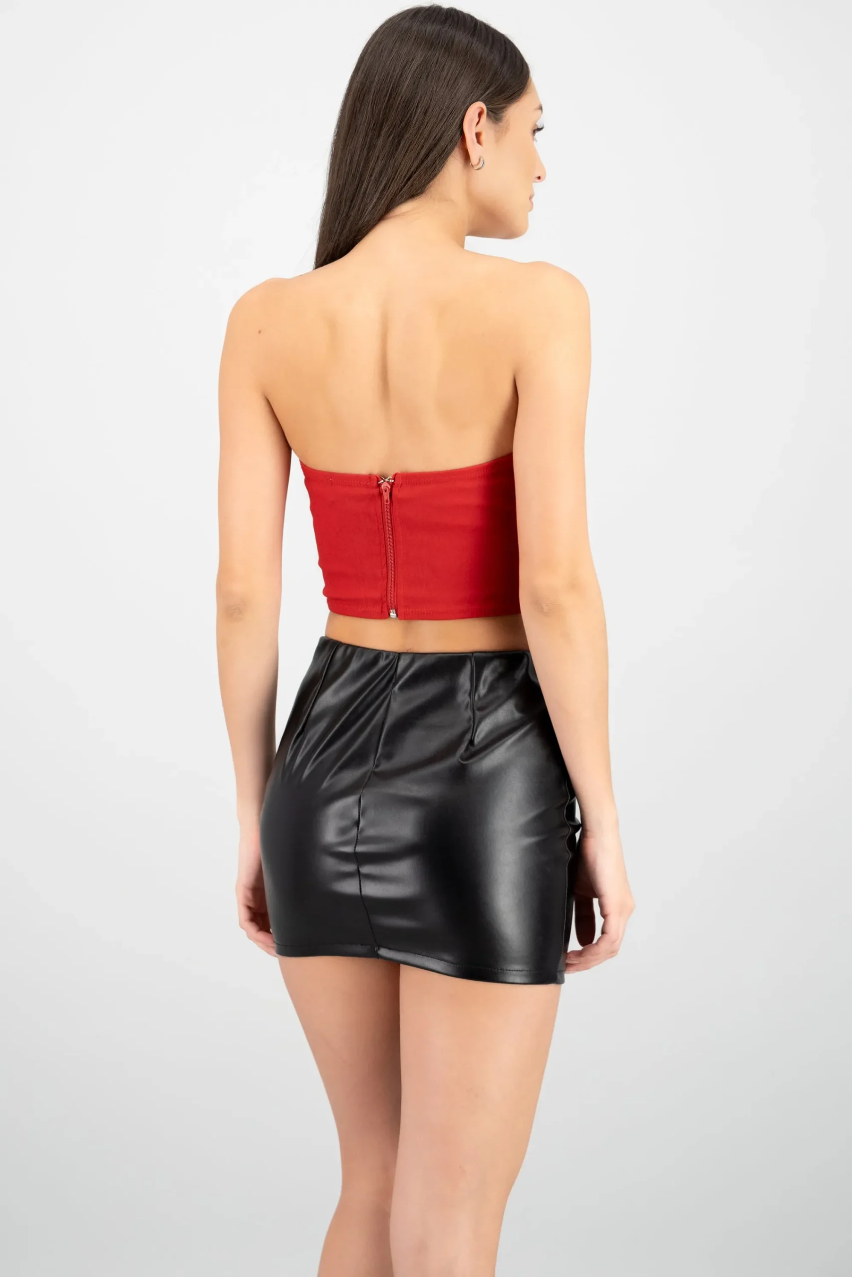 Shasa Metallic Boned Strapless Corset
