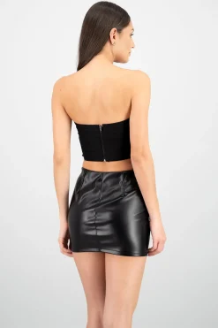 Shasa Metallic Boned Strapless Corset