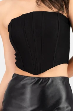 Shasa Metallic Boned Strapless Corset
