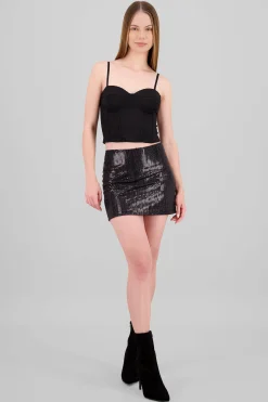 Shasa Metallic Effect Mini Skirt