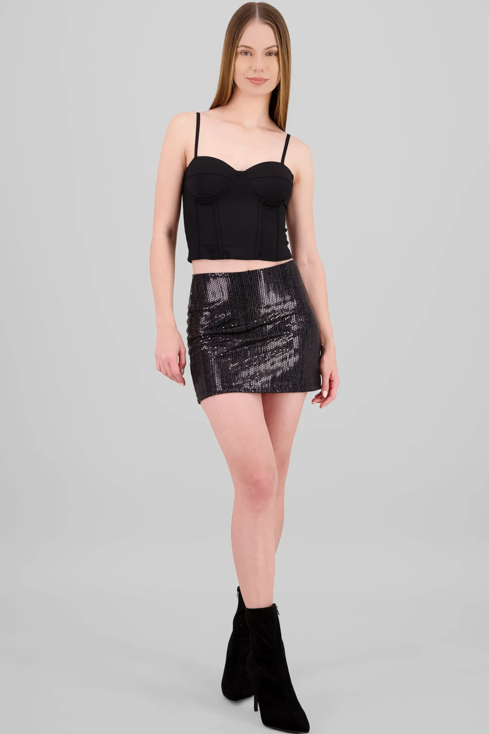 Shasa Metallic Effect Mini Skirt