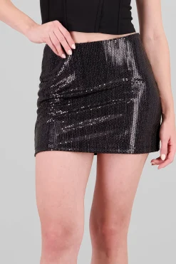 Shasa Metallic Effect Mini Skirt